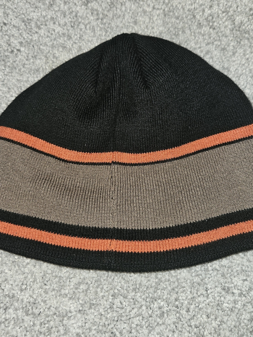 Harley-Davidson Black, Orange & Tan Knit Beanie with Embroidered Logo - Picture 2 of 5
